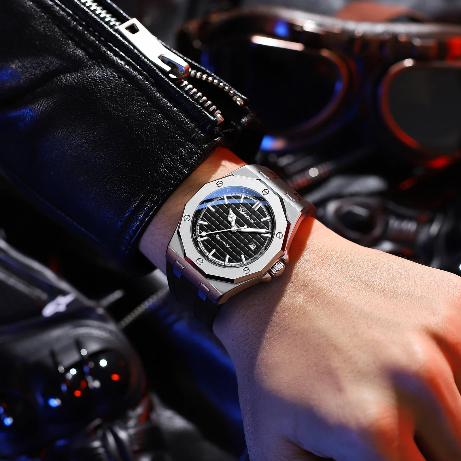 Men Luxury Rose Gold Quartz Watch