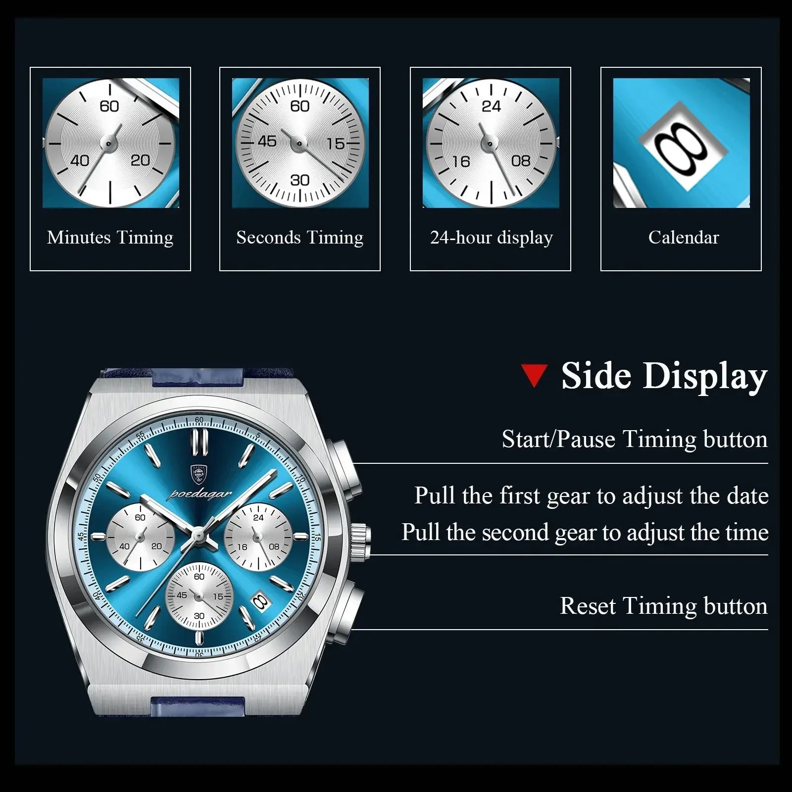 POEDAGAR Chronograph